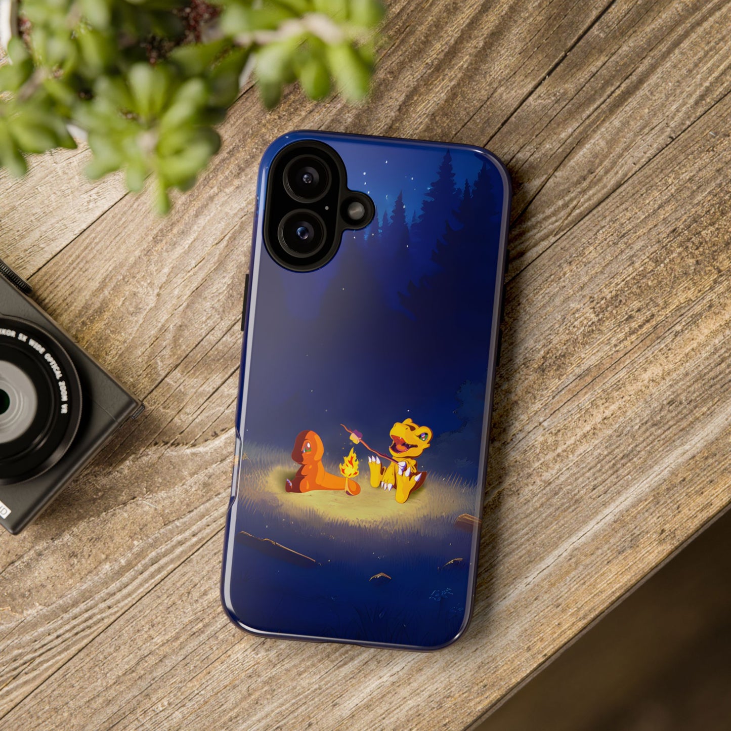 Blazing Friendship: Agumon & Charmander Phone Case