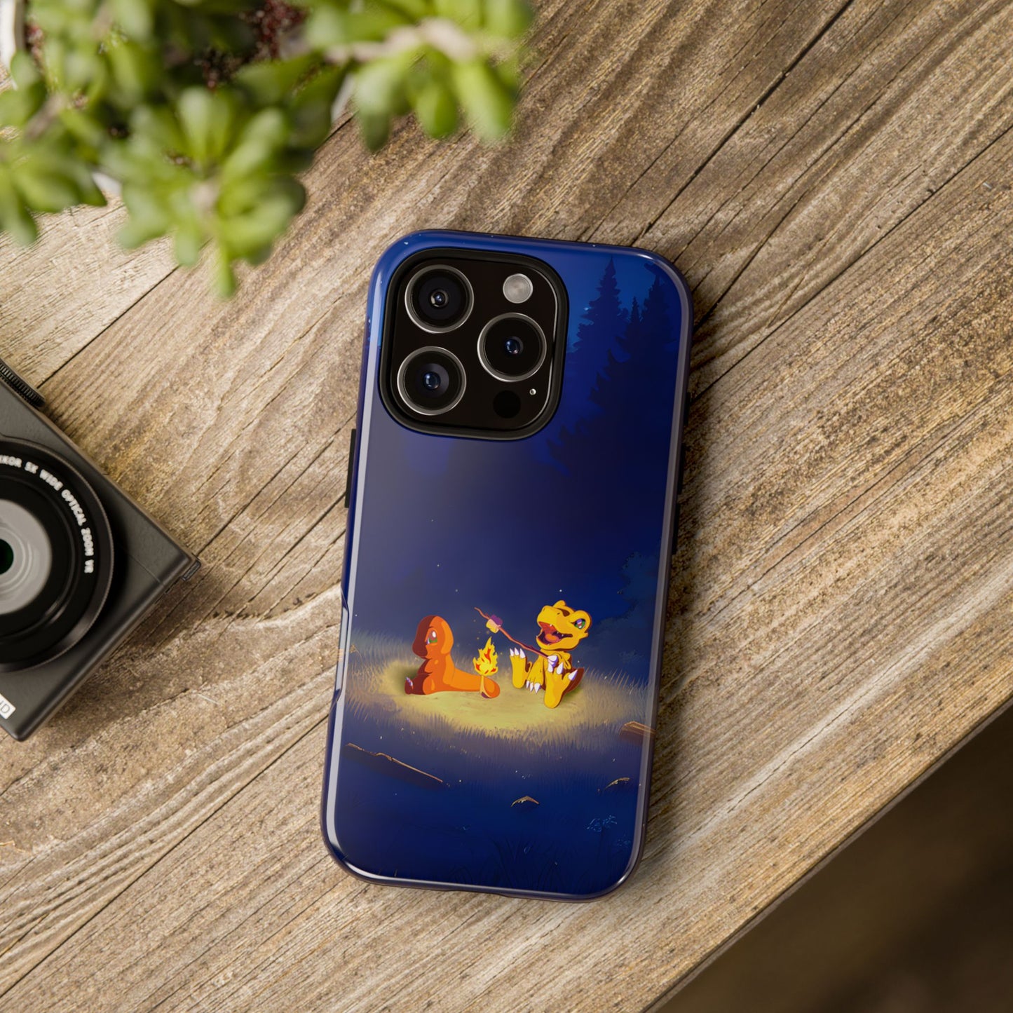 Blazing Friendship: Agumon & Charmander Phone Case