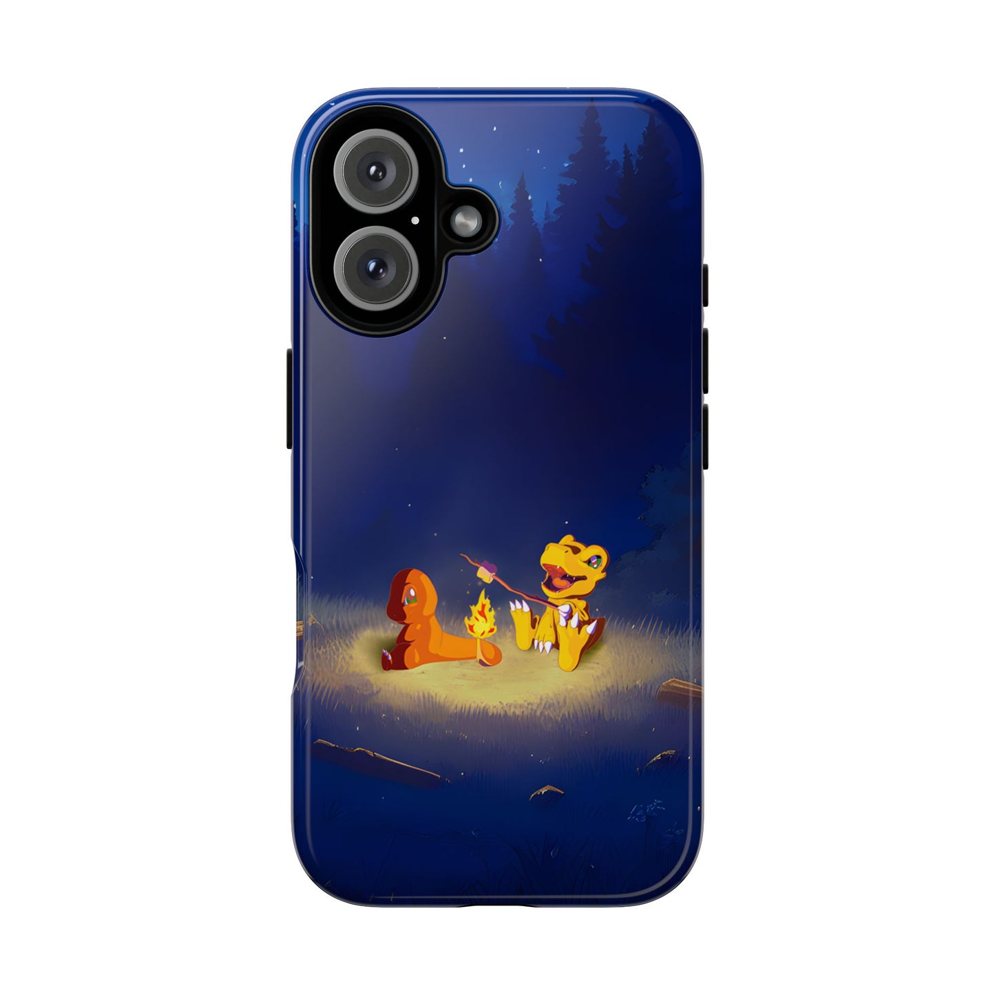 Blazing Friendship: Agumon & Charmander Phone Case