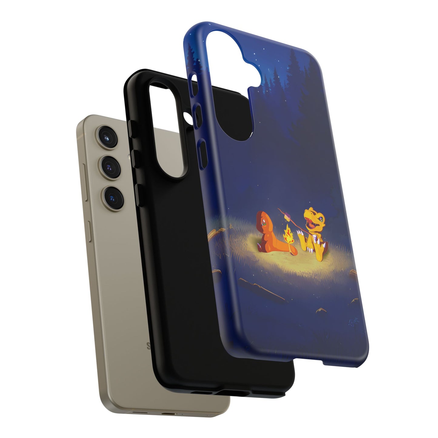 Blazing Friendship: Agumon & Charmander Phone Case