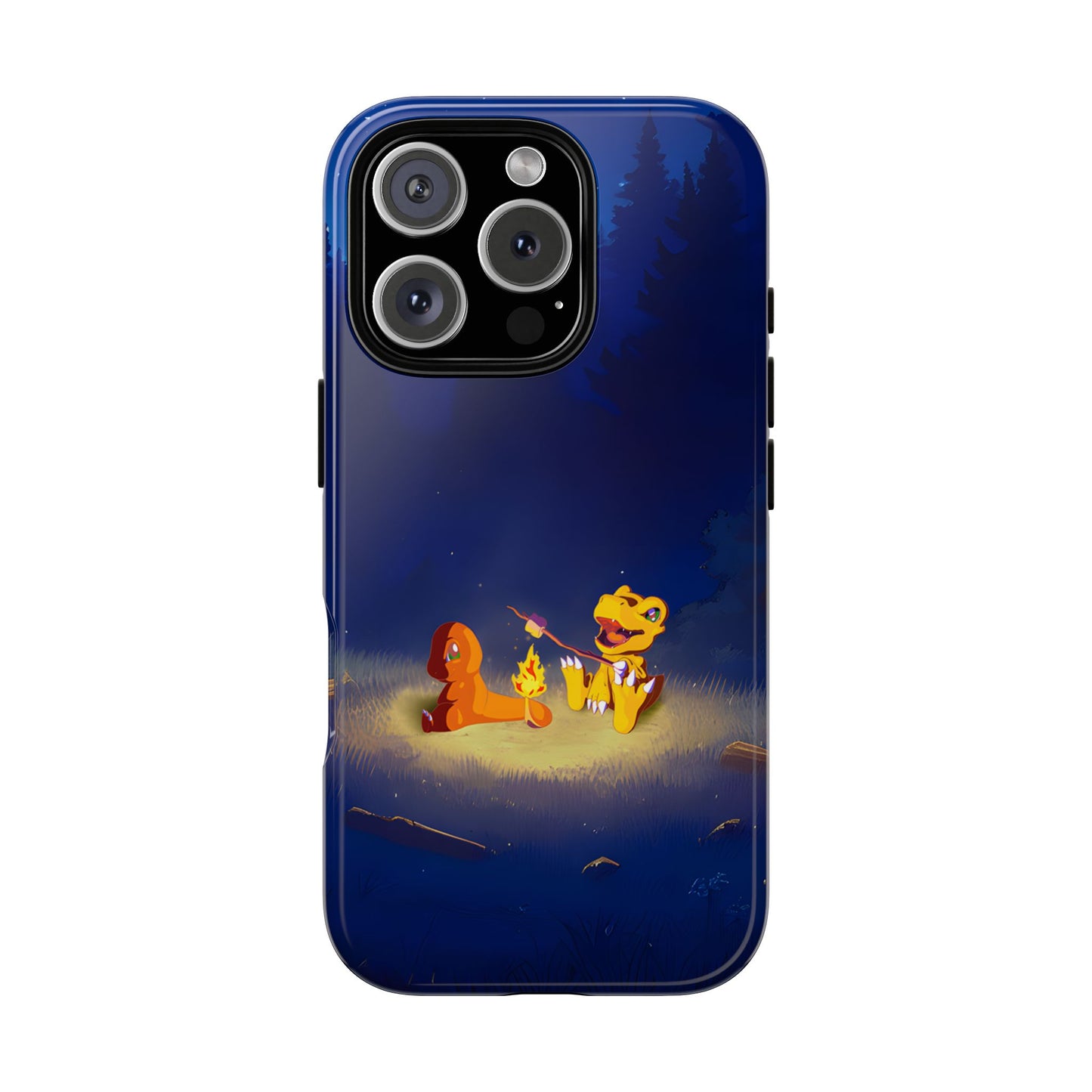 Blazing Friendship: Agumon & Charmander Phone Case