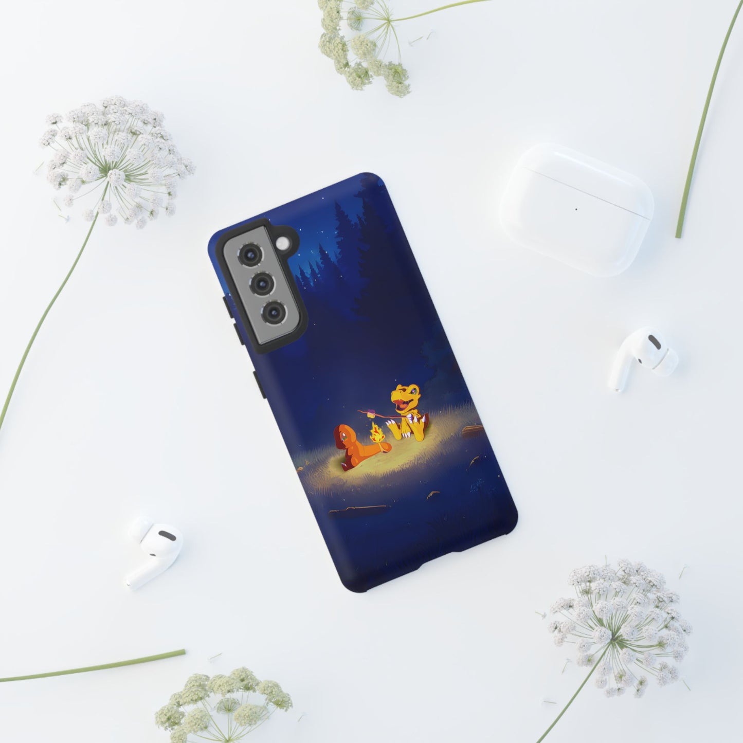 Blazing Friendship: Agumon & Charmander Phone Case