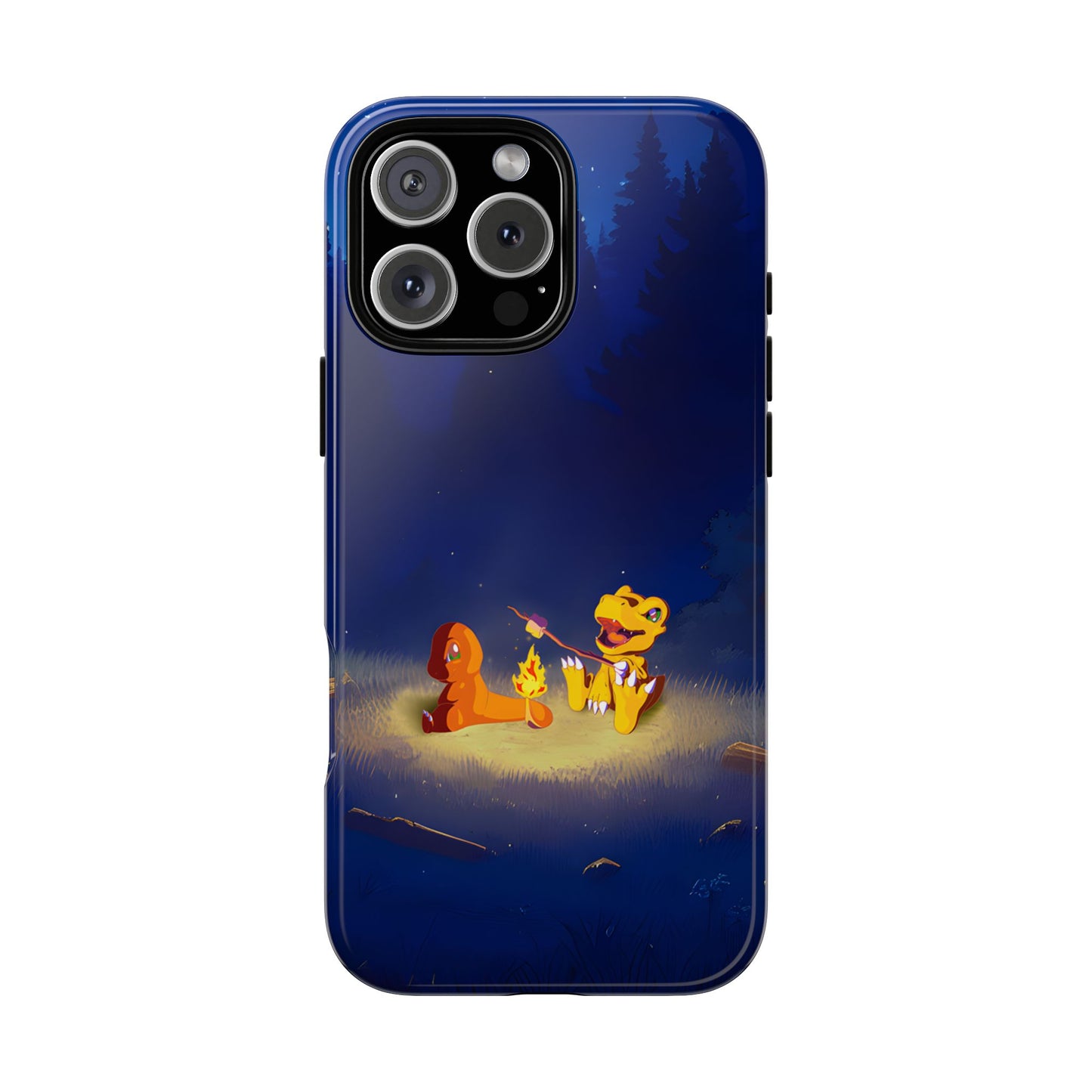 Blazing Friendship: Agumon & Charmander Phone Case