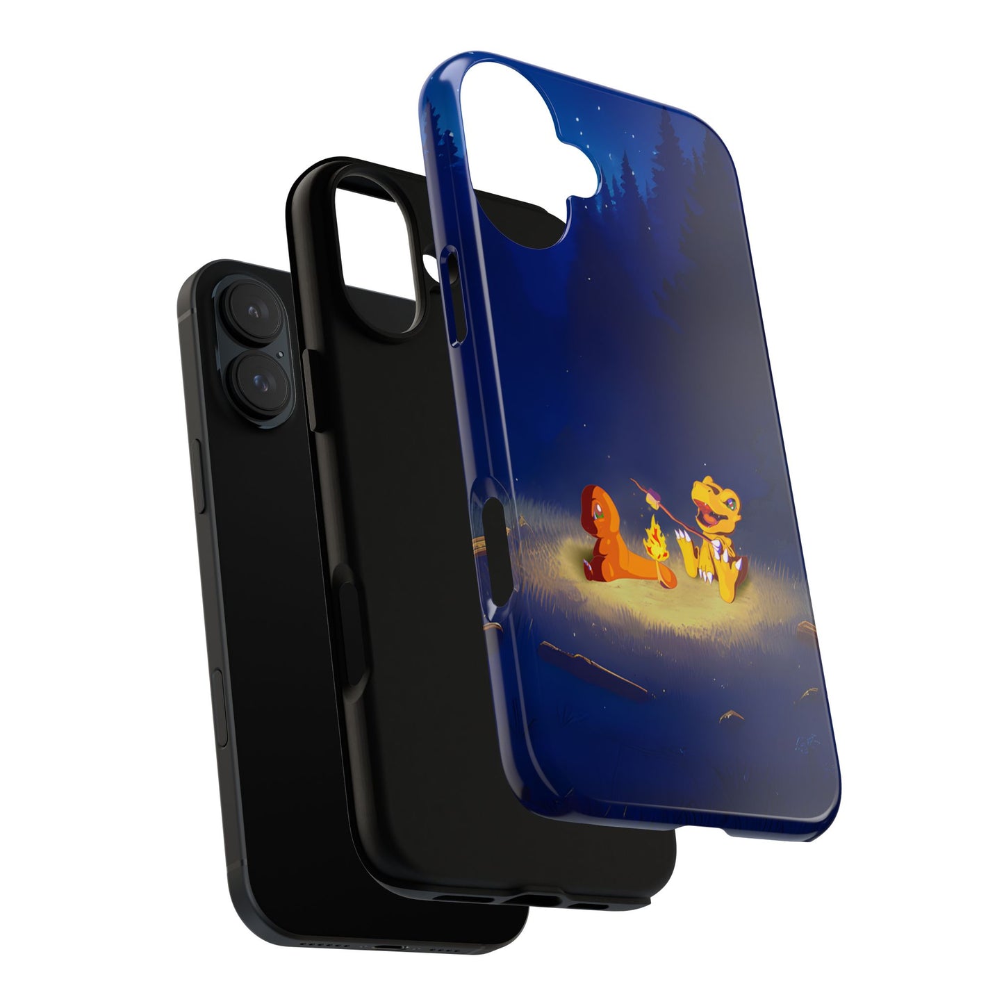 Blazing Friendship: Agumon & Charmander Phone Case