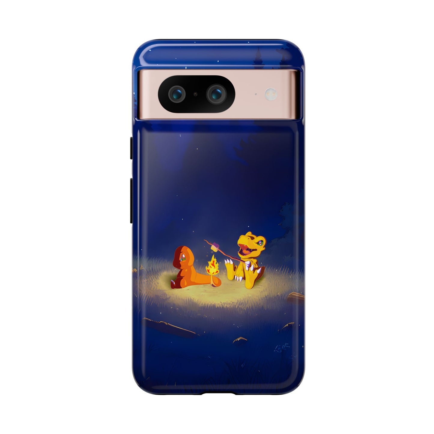 Blazing Friendship: Agumon & Charmander Phone Case
