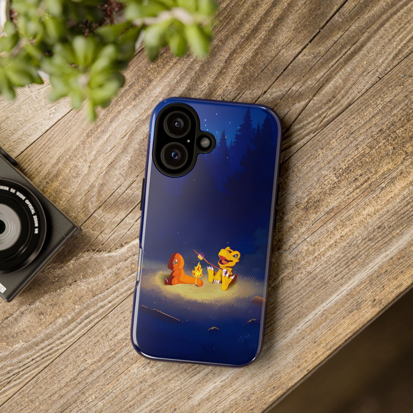 Blazing Friendship: Agumon & Charmander Phone Case