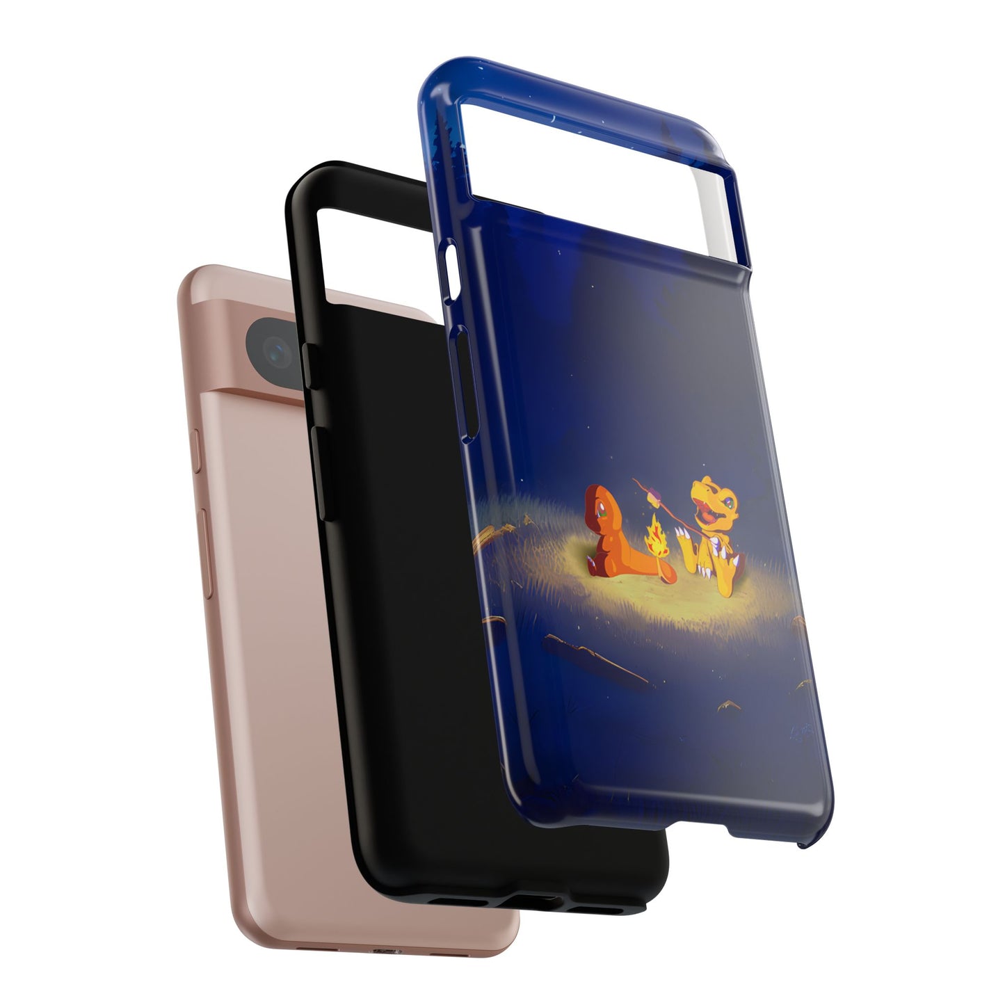 Blazing Friendship: Agumon & Charmander Phone Case