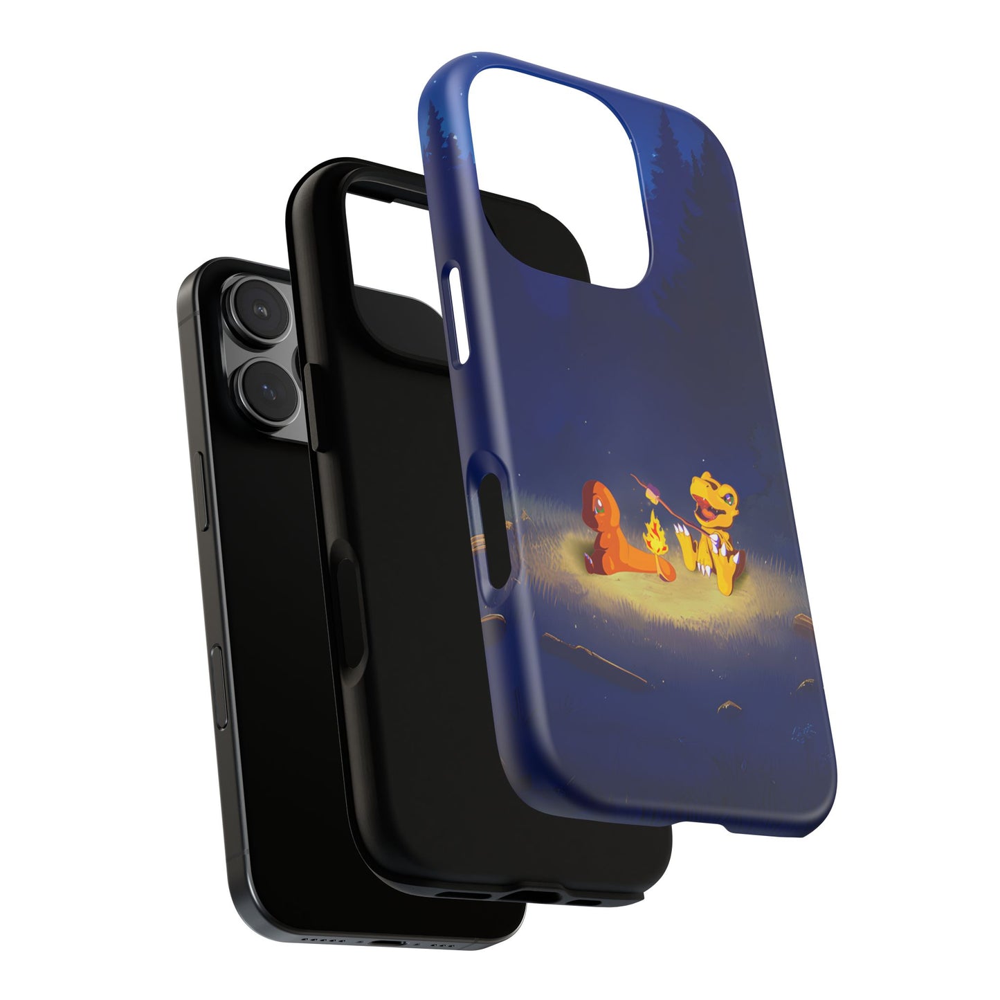 Blazing Friendship: Agumon & Charmander Phone Case