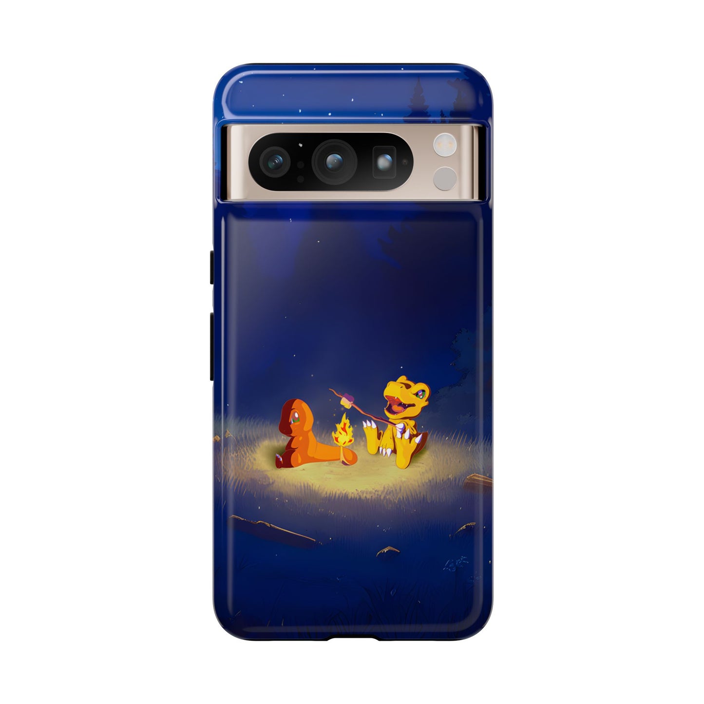 Blazing Friendship: Agumon & Charmander Phone Case