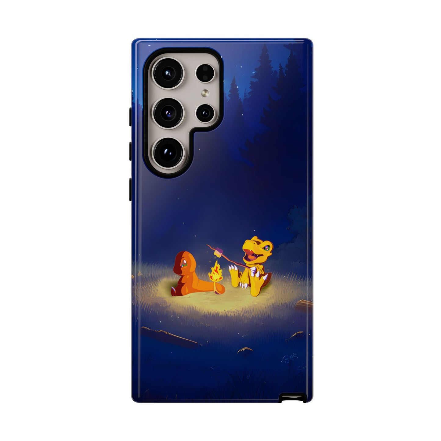 Blazing Friendship: Agumon & Charmander Phone Case