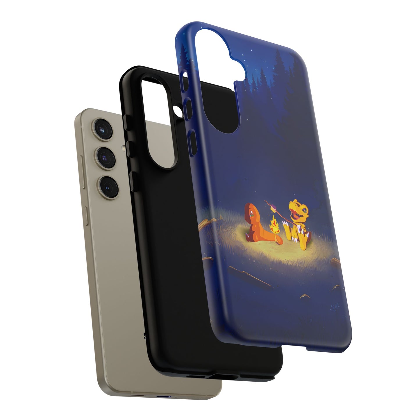 Blazing Friendship: Agumon & Charmander Phone Case