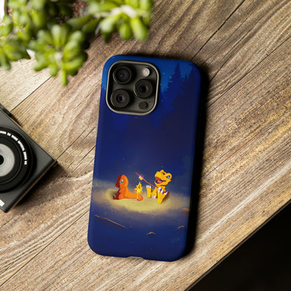 Blazing Friendship: Agumon & Charmander Phone Case