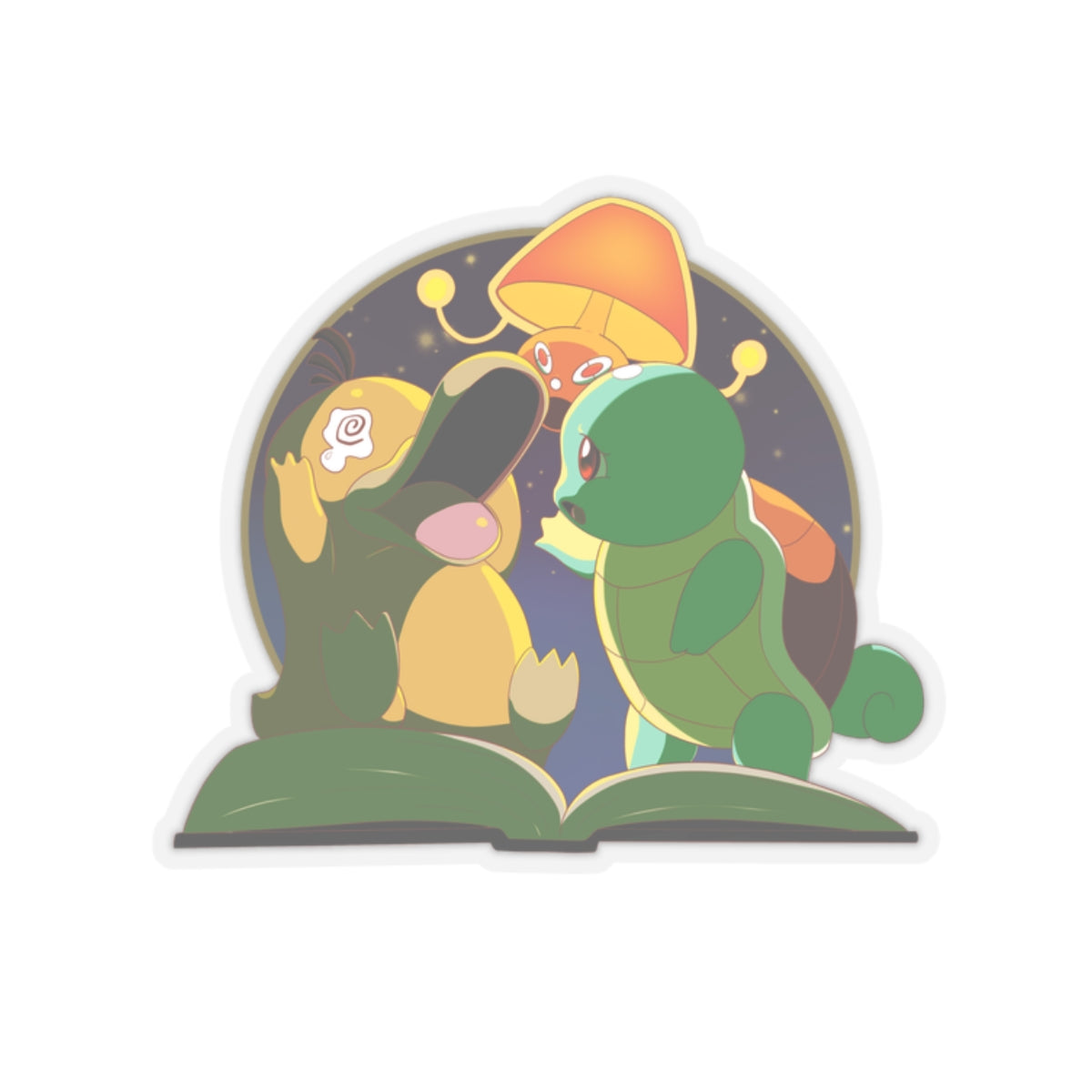 Brainstorming Buddies: Psyduck's Study Session Sticker