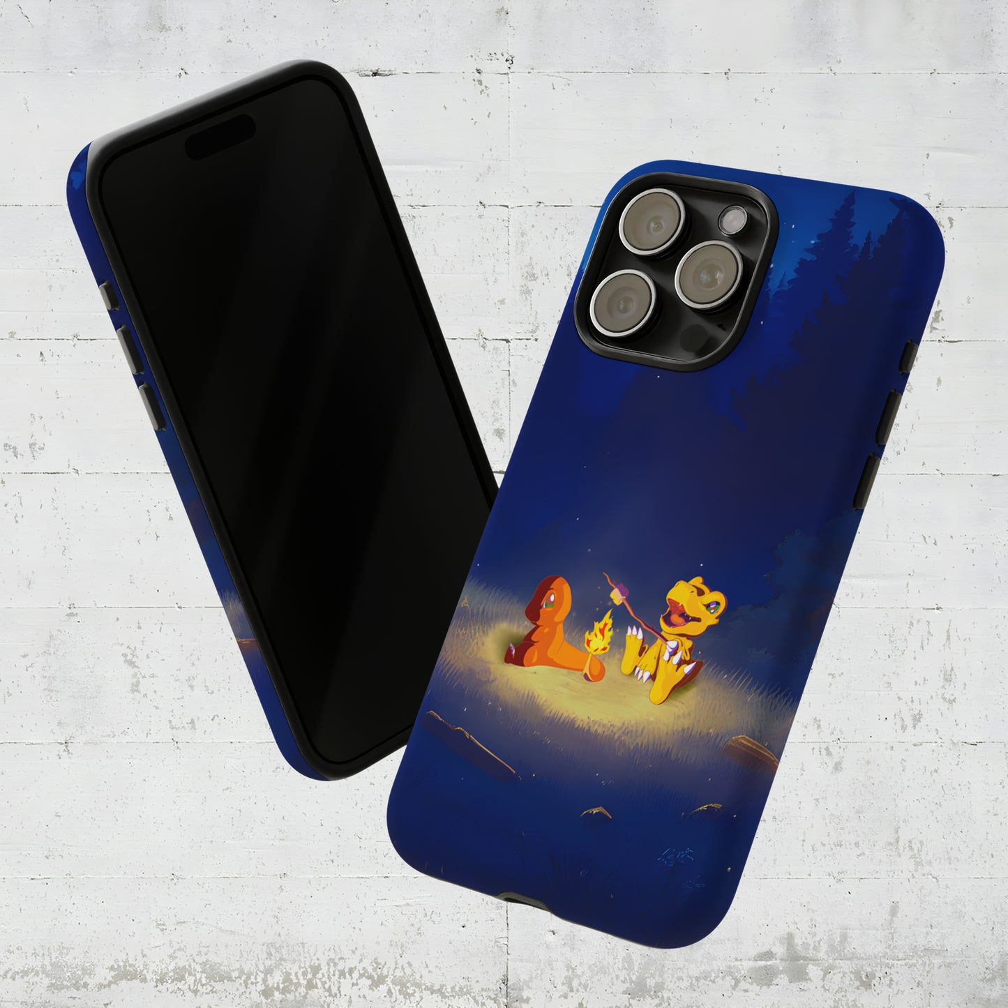 Blazing Friendship: Agumon & Charmander Phone Case