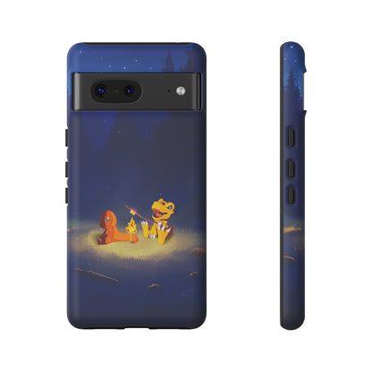 Blazing Friendship: Agumon & Charmander Phone Case