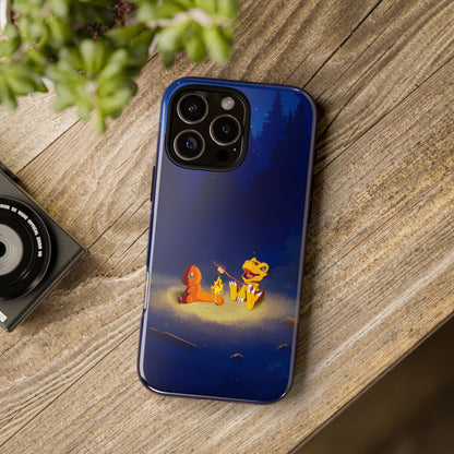 Blazing Friendship: Agumon & Charmander Phone Case