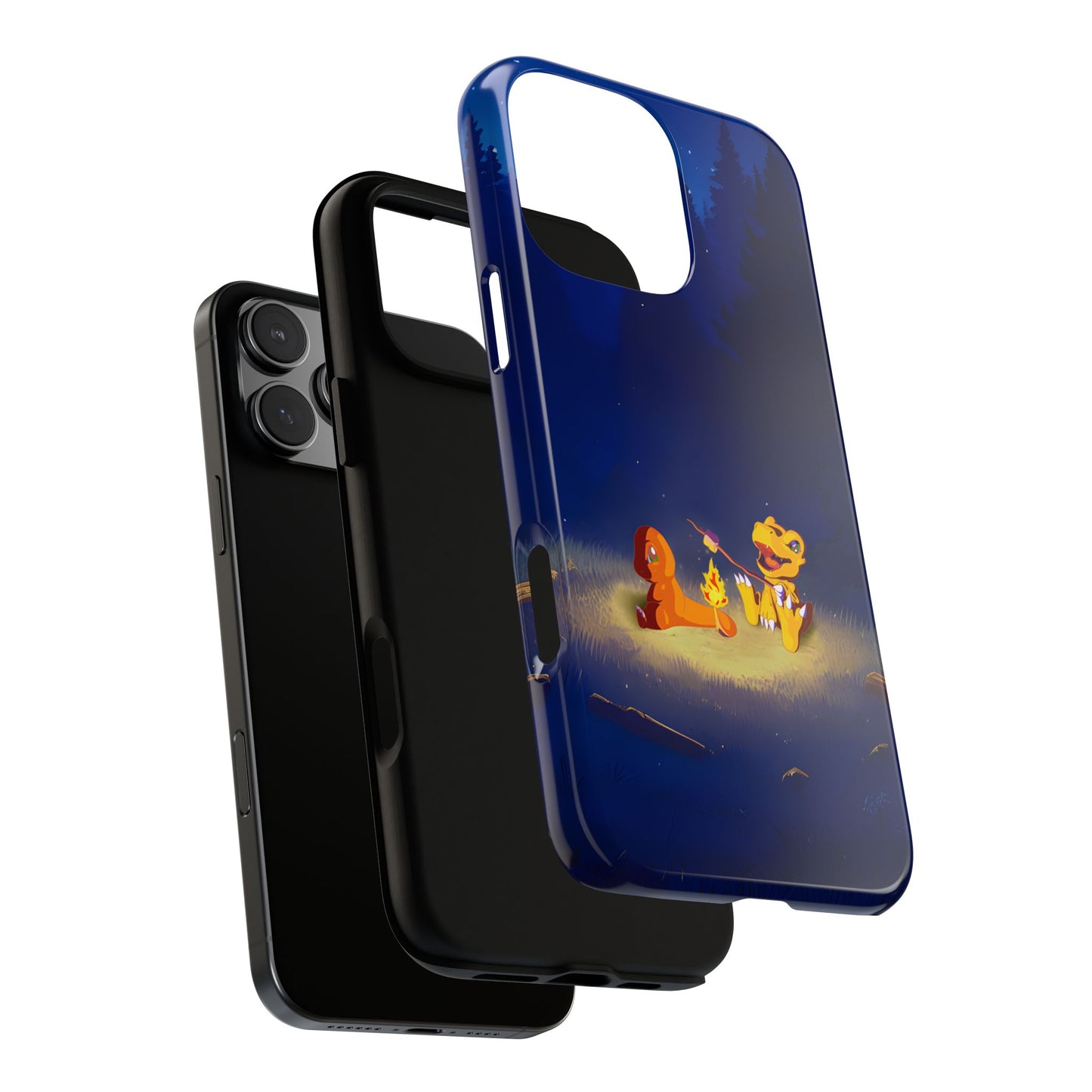 Blazing Friendship: Agumon & Charmander Phone Case