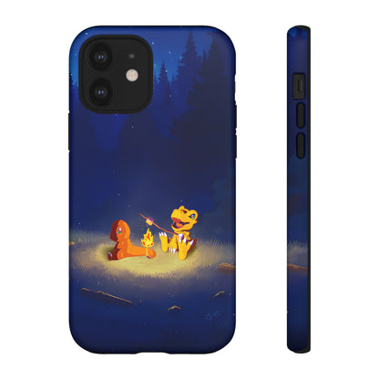 Blazing Friendship: Agumon & Charmander Phone Case