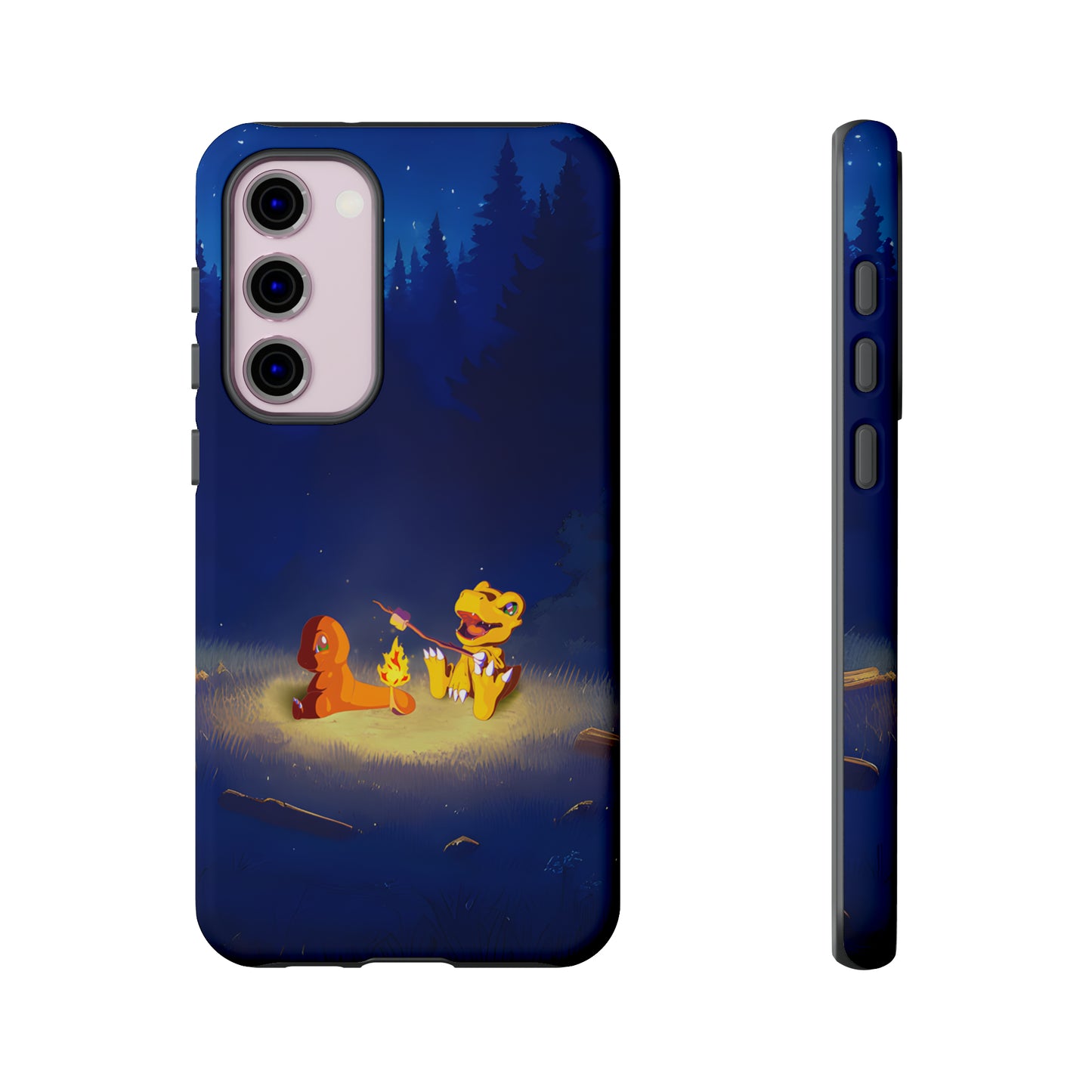 Blazing Friendship: Agumon & Charmander Phone Case