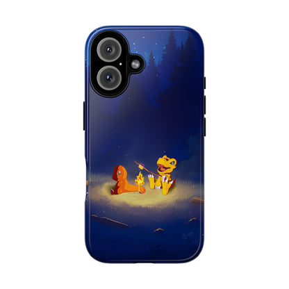 Blazing Friendship: Agumon & Charmander Phone Case