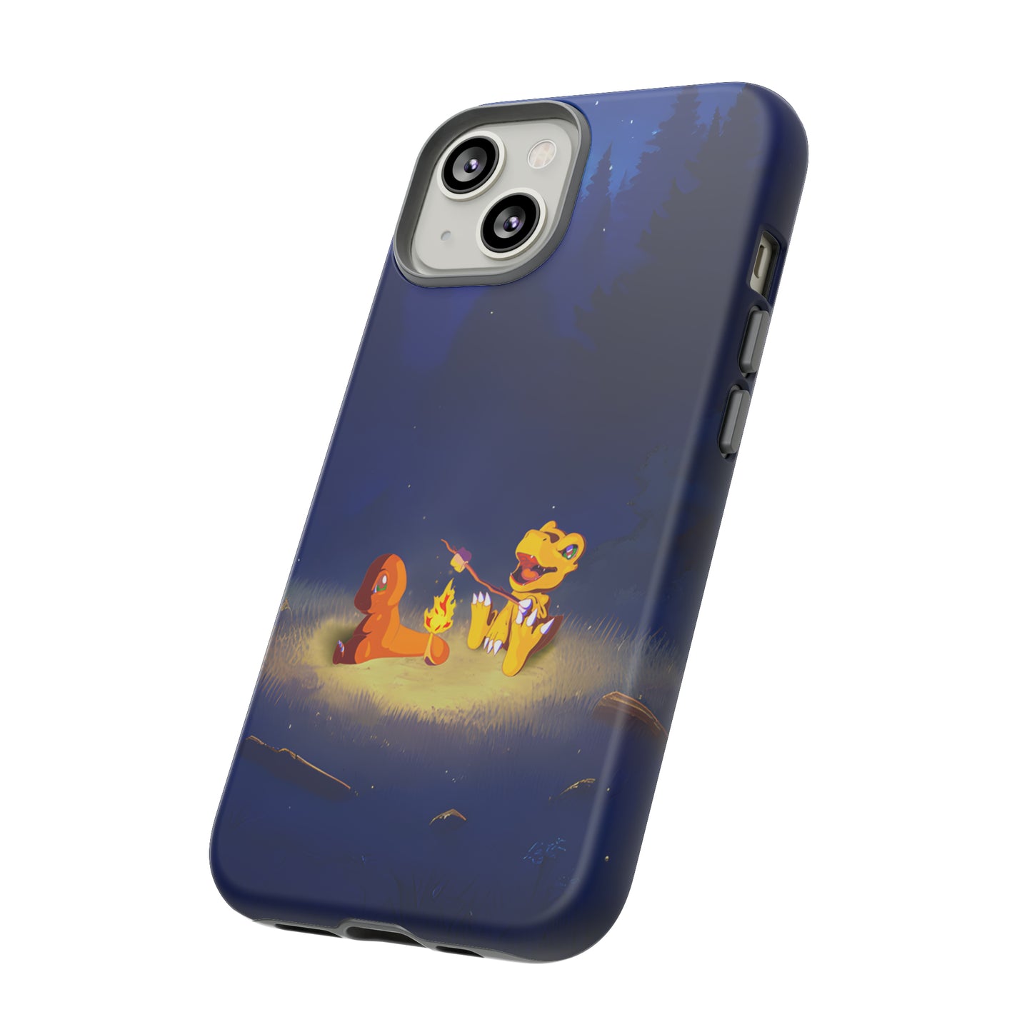 Blazing Friendship: Agumon & Charmander Phone Case