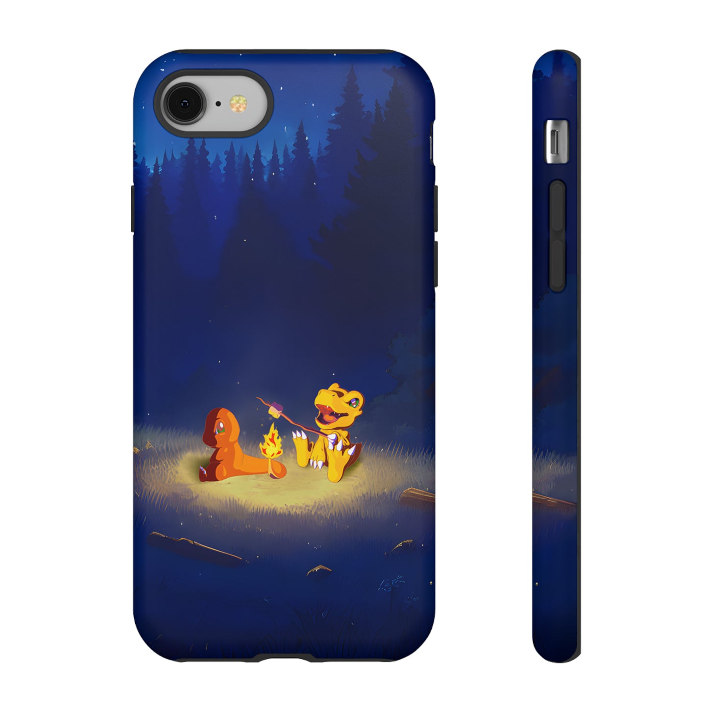 Blazing Friendship: Agumon & Charmander Phone Case