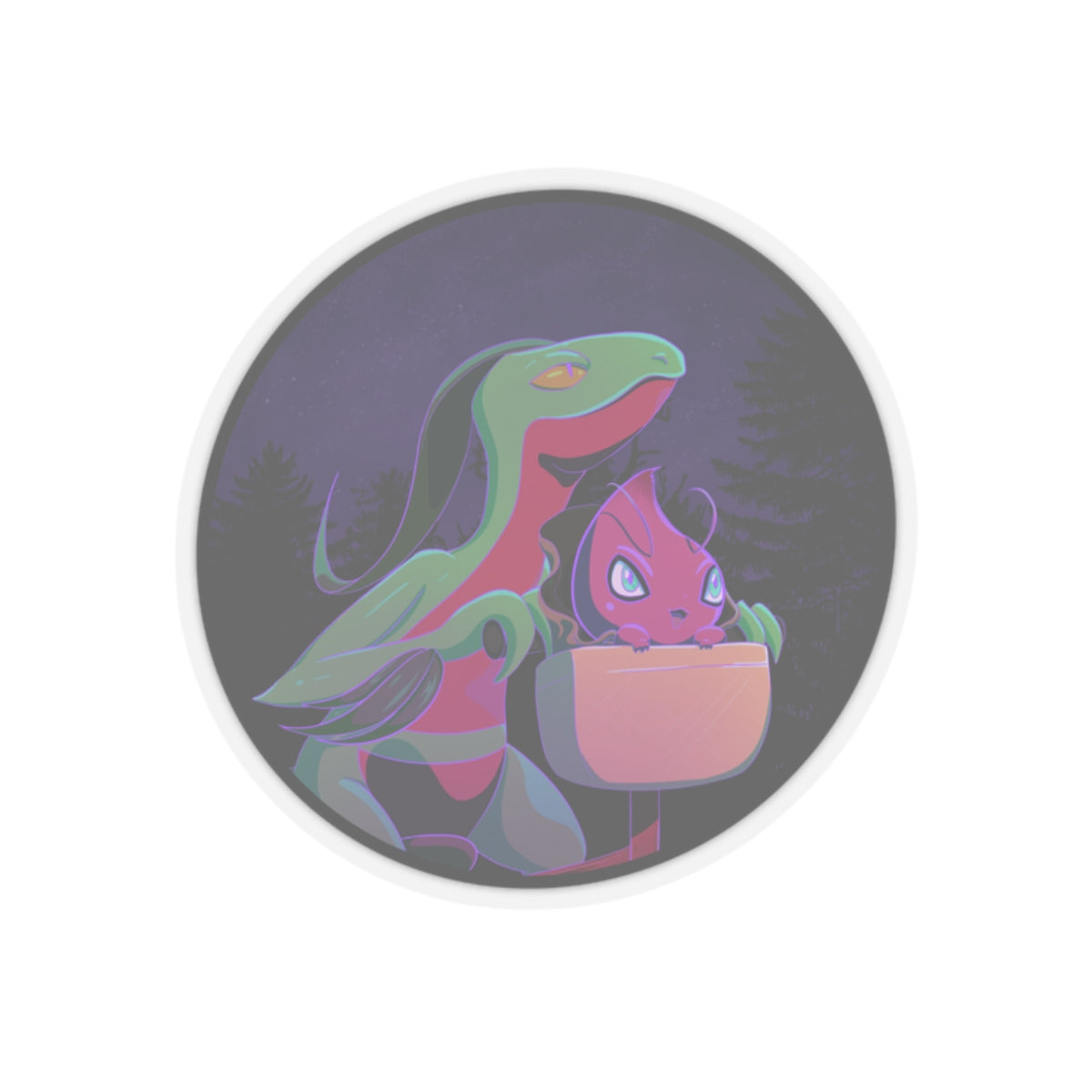 Celestial Getaway: Groville and Celebi Sticker