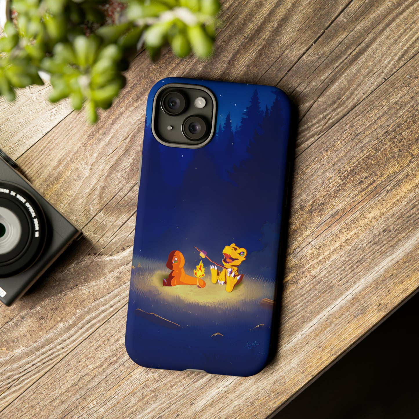 Blazing Friendship: Agumon & Charmander Phone Case