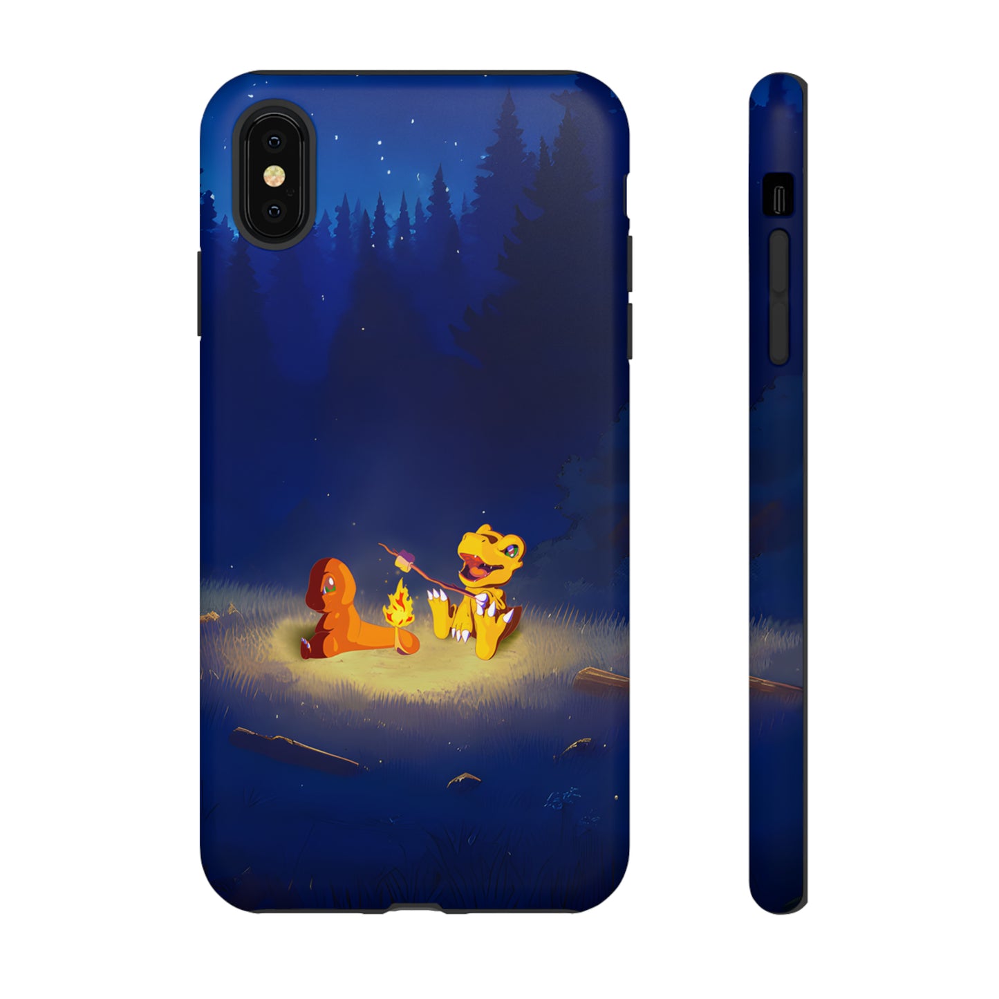 Blazing Friendship: Agumon & Charmander Phone Case