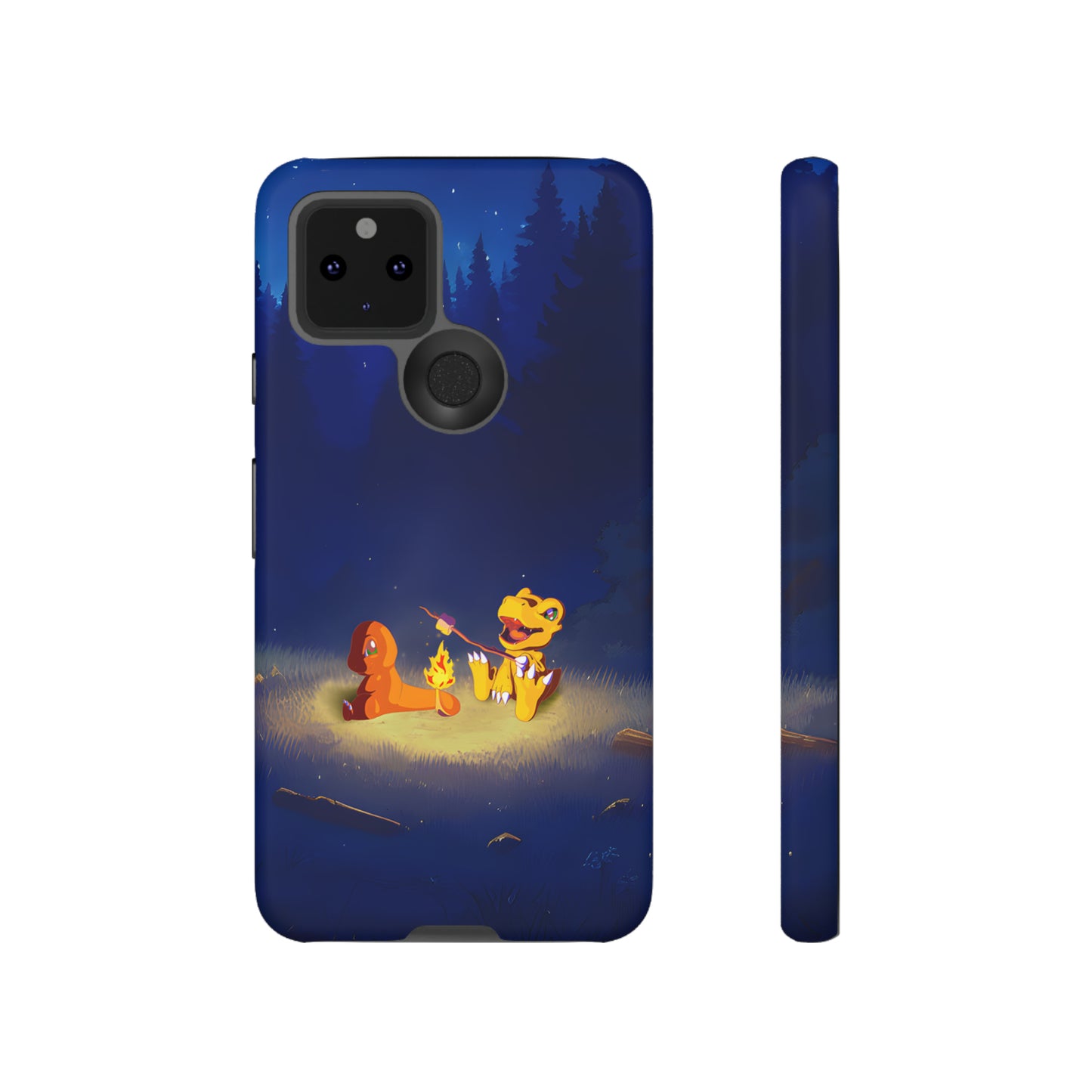 Blazing Friendship: Agumon & Charmander Phone Case