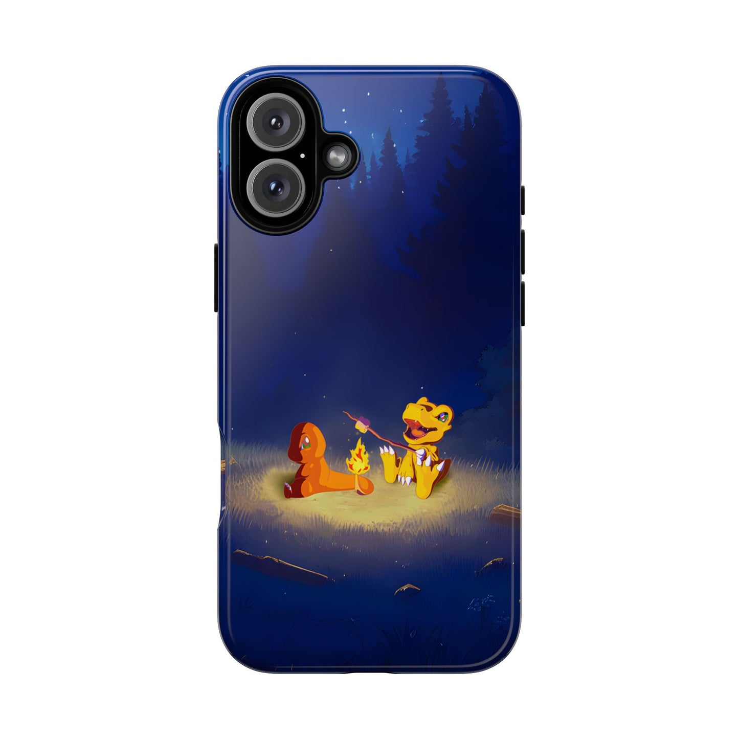 Blazing Friendship: Agumon & Charmander Phone Case