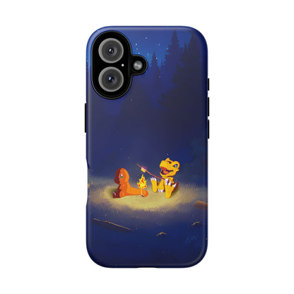 Blazing Friendship: Agumon & Charmander Phone Case