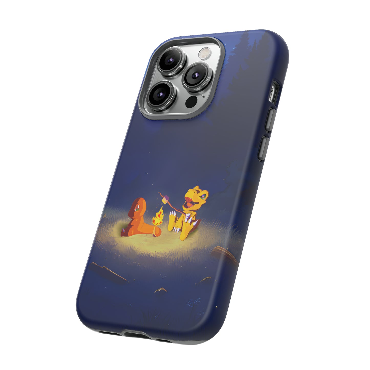 Blazing Friendship: Agumon & Charmander Phone Case