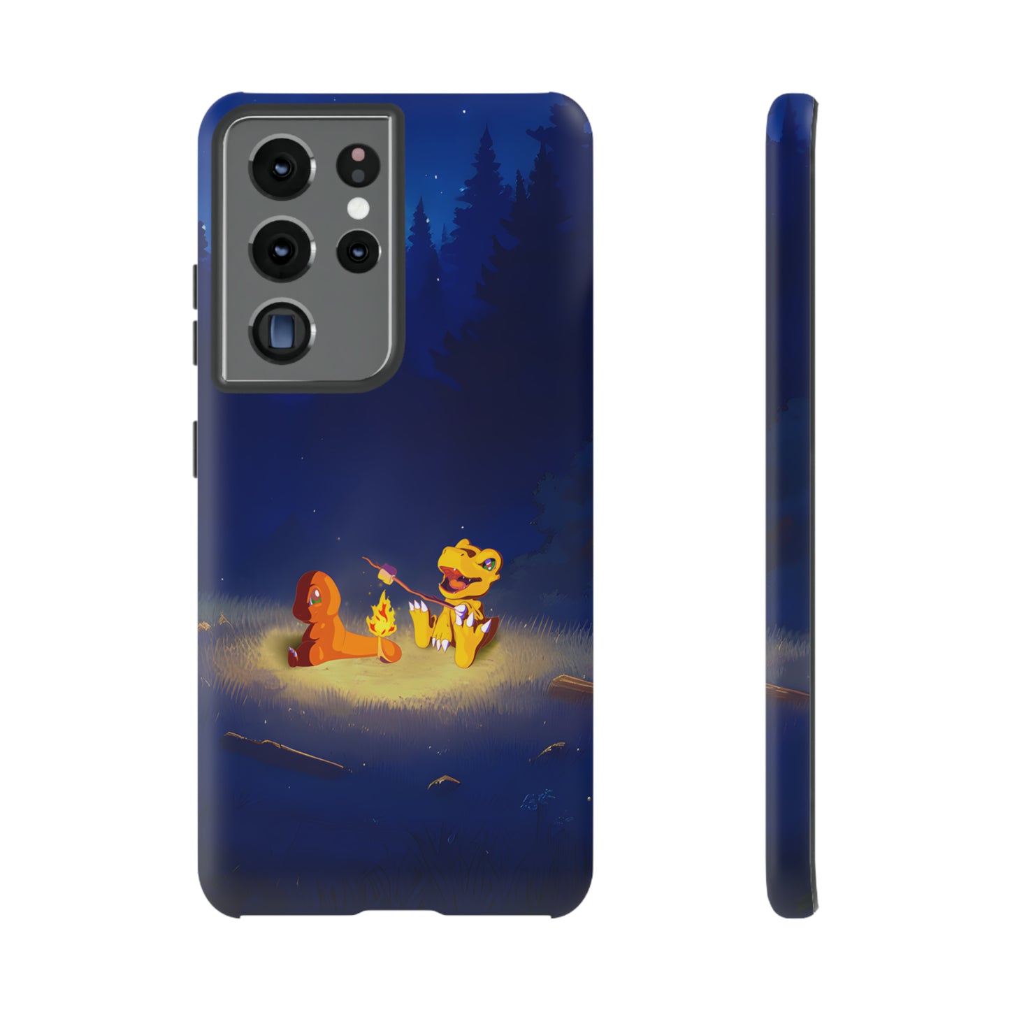 Blazing Friendship: Agumon & Charmander Phone Case