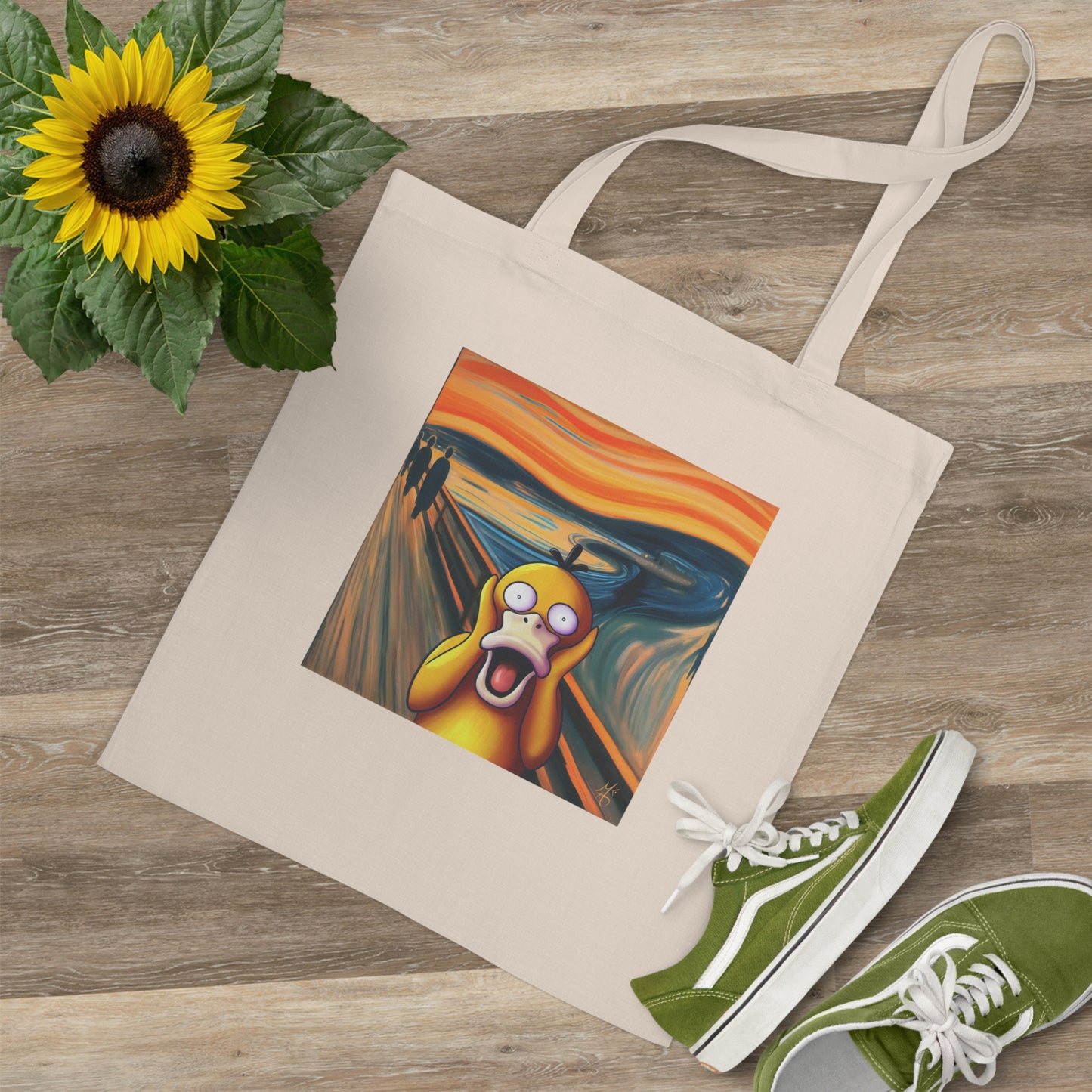 Psyduck's Scream Tote Bag – Carry Artistic Whimsy Everywhere