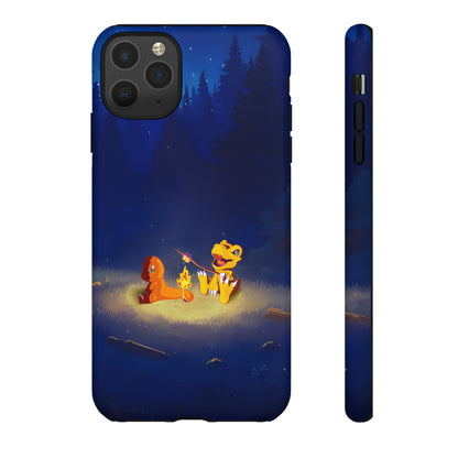 Blazing Friendship: Agumon & Charmander Phone Case