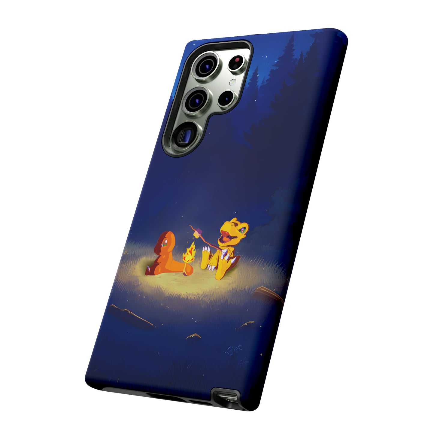 Blazing Friendship: Agumon & Charmander Phone Case