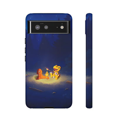 Blazing Friendship: Agumon & Charmander Phone Case