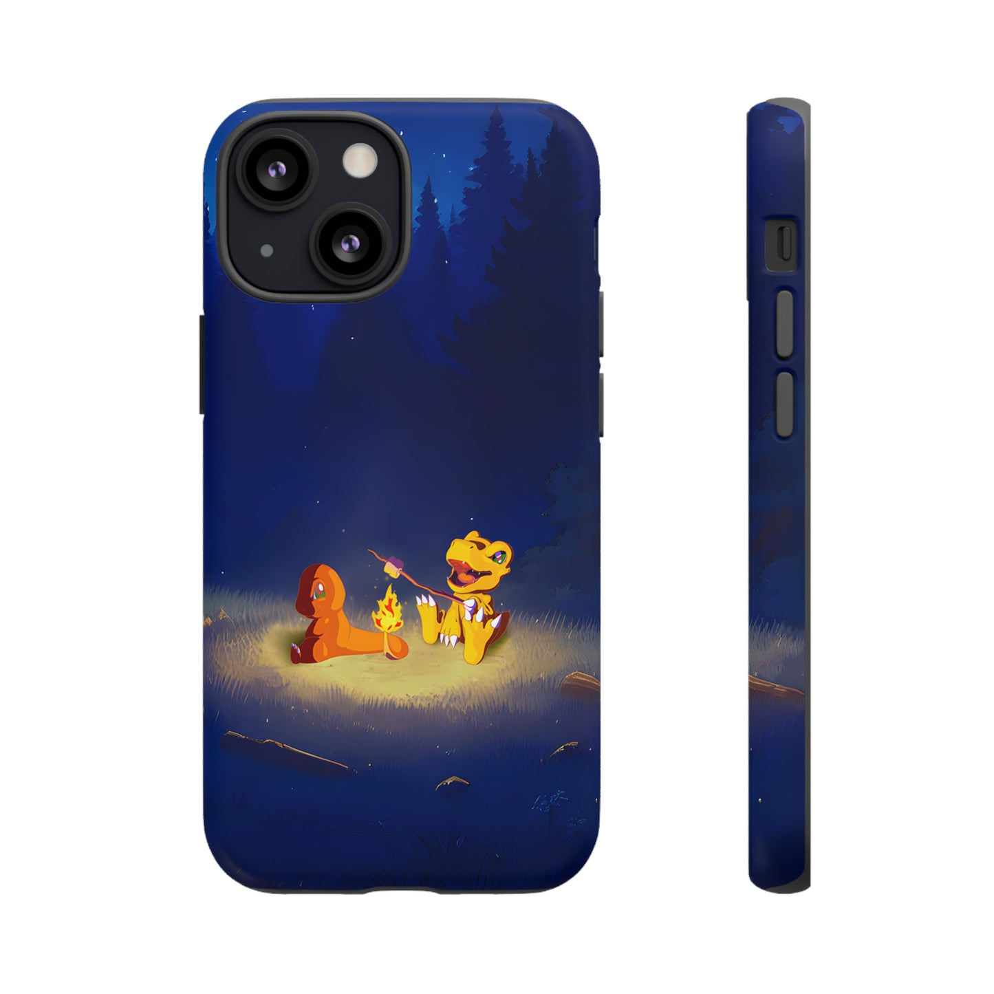 Blazing Friendship: Agumon & Charmander Phone Case