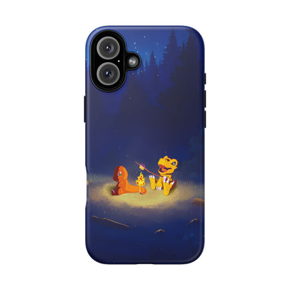 Blazing Friendship: Agumon & Charmander Phone Case