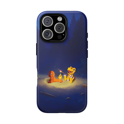 Blazing Friendship: Agumon & Charmander Phone Case