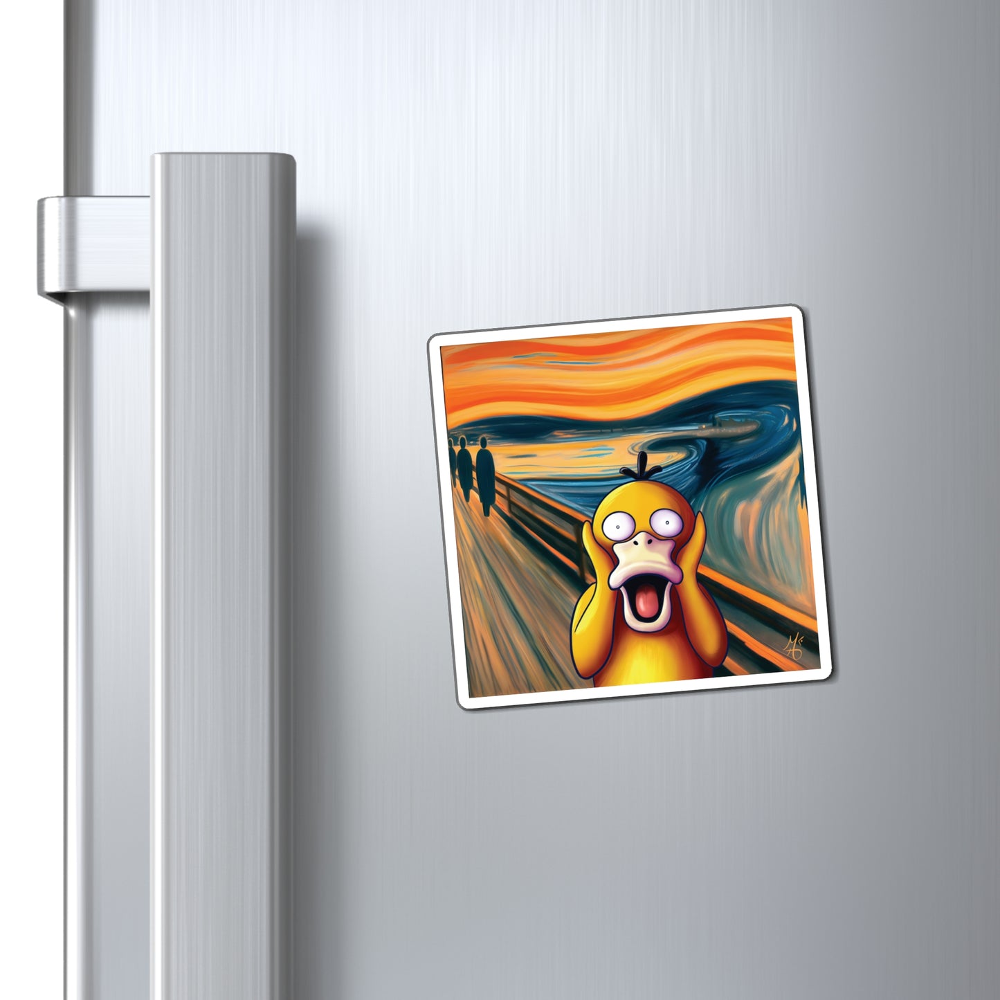 Psyduck's Scream Magnet – Whimsical Art for Your Fridge