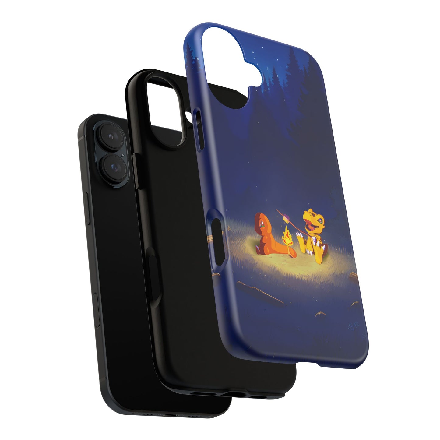 Blazing Friendship: Agumon & Charmander Phone Case