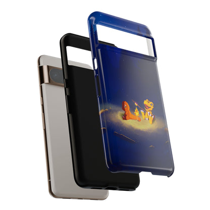 Blazing Friendship: Agumon & Charmander Phone Case