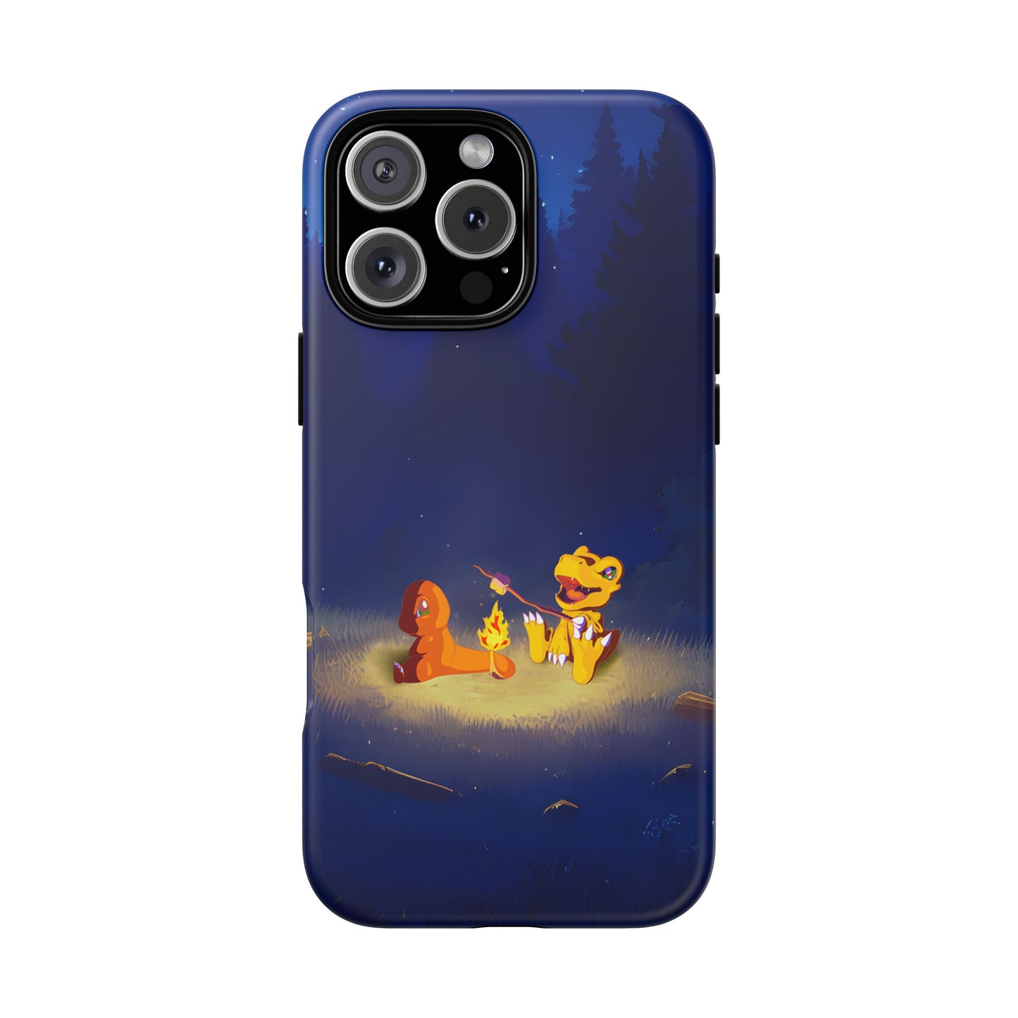 Blazing Friendship: Agumon & Charmander Phone Case