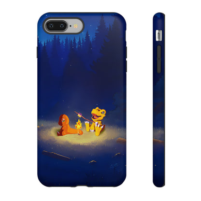 Blazing Friendship: Agumon & Charmander Phone Case