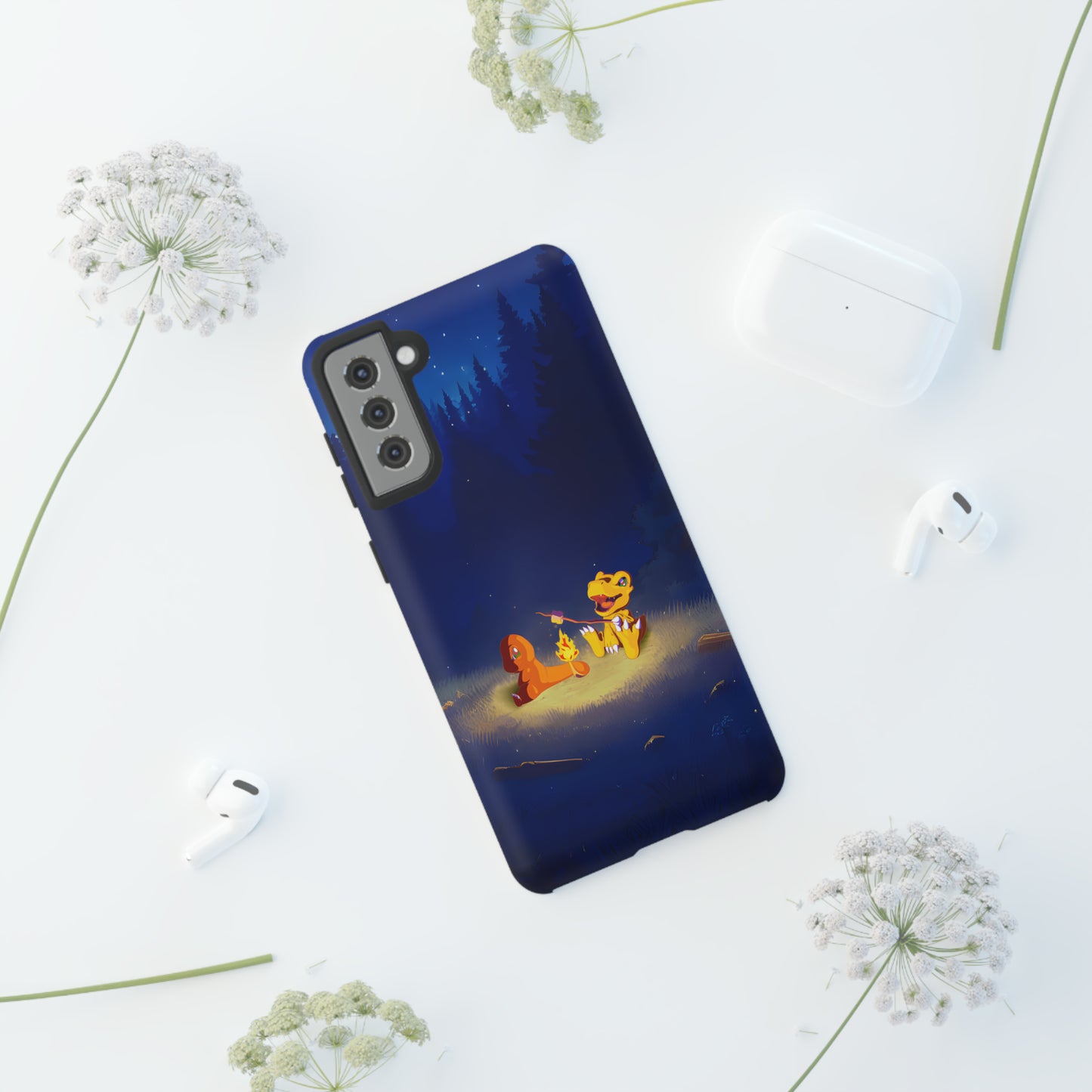 Blazing Friendship: Agumon & Charmander Phone Case