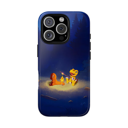 Blazing Friendship: Agumon & Charmander Phone Case