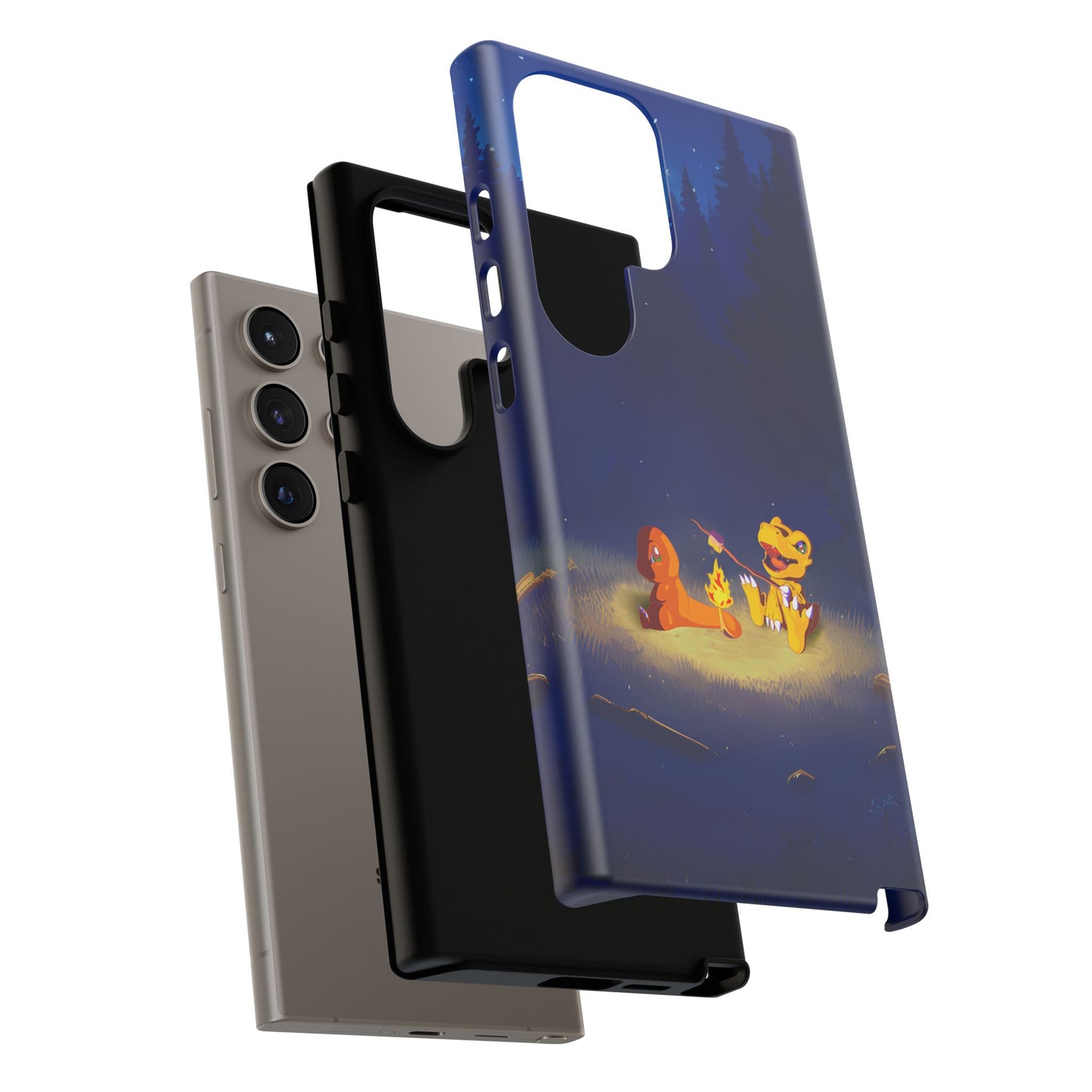 Blazing Friendship: Agumon & Charmander Phone Case