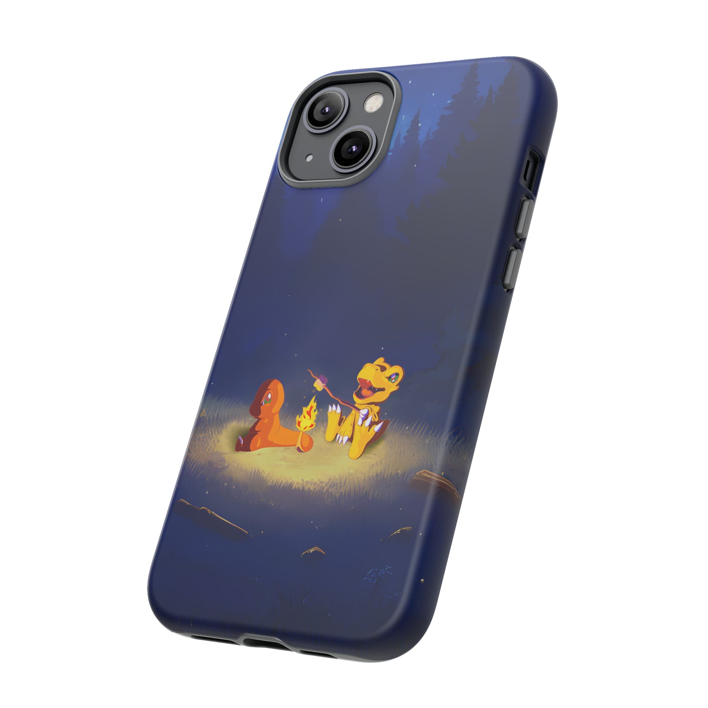 Blazing Friendship: Agumon & Charmander Phone Case